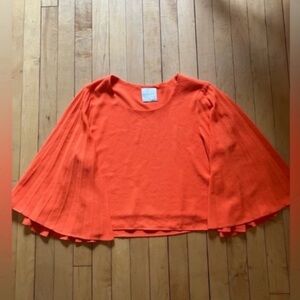Anthropologie Line & Dot Neon Orange Top